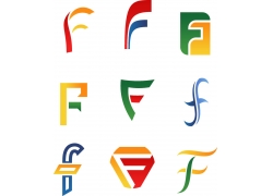 创意字母f标志设计